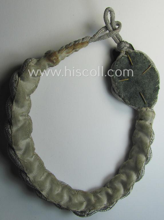 WH (Heeres) 'Schützenschnur - Stufe 1' (of the second pattern) having a neat, aluminium-based eagle-device period-attached