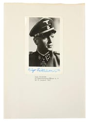 Postcard with Signature of Waffen-SS KC Recipient 'Hugo...