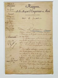 AUTHENTIC NAPOLEON BONAPARTE HAND SIGNED SIGNATURE AND DATED...