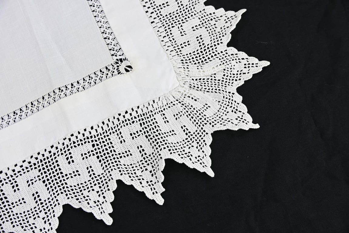 German Third Reich Period Swastika Table Cloth