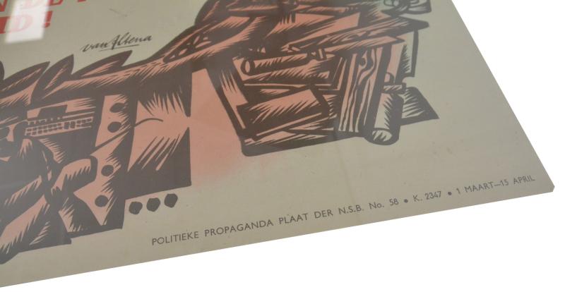 Dutch NSB Poster 'Met Mussert'