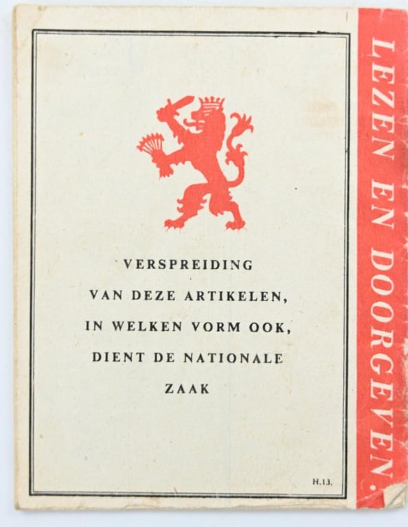 British RAF WW2 Droppingsbooklet 'De Wervelwind'