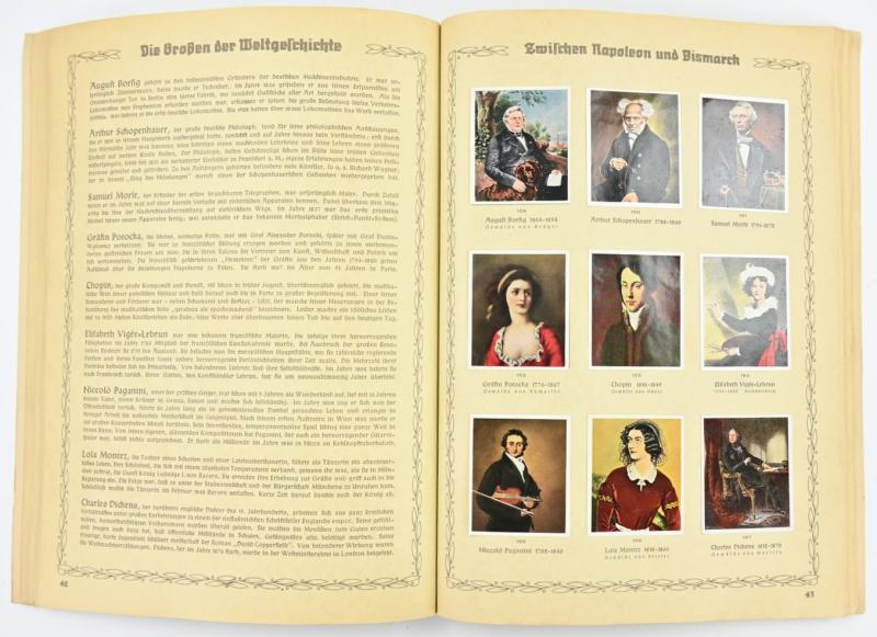 German Third Reich Era Cigaretalbum 'Die Großen der Weltgeschichte'
