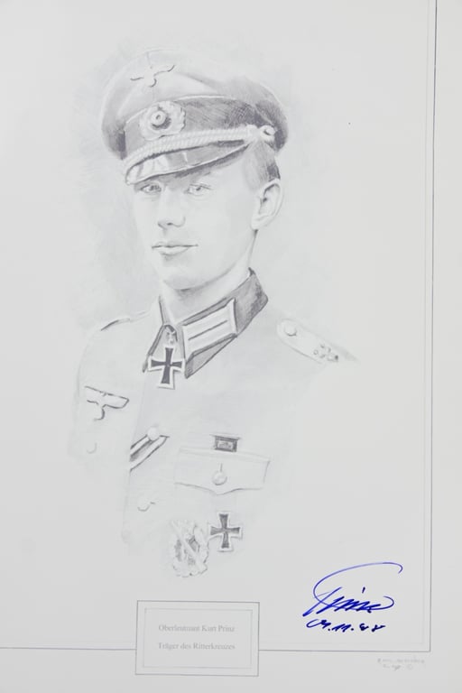 Signature of Wehrmacht Heer KC Recipient 'Kurt Prinz'