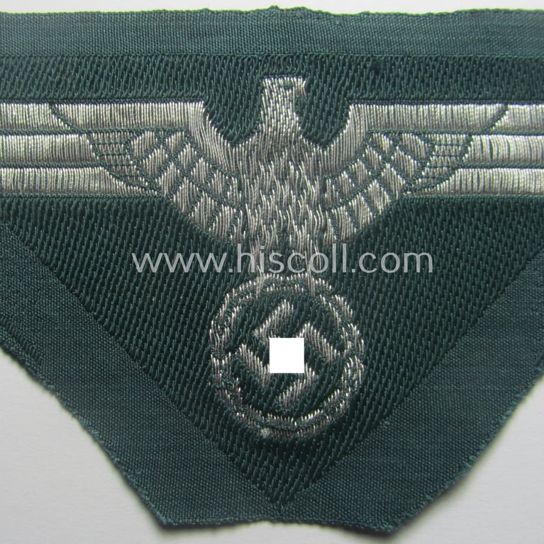 Later-war-period, WH (Heeres) officers'-pattern so-called: 'M44'-pattern- and/or: trapezoid-shaped breasteagle ie. 'Brustadler für Offiz. des Heeres'
