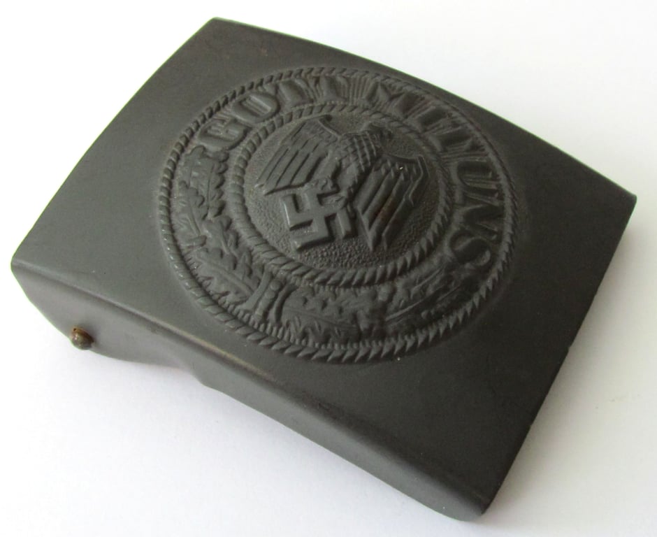 Wehrmacht Heer Late War Steel Belt Buckle – Excellent Condition