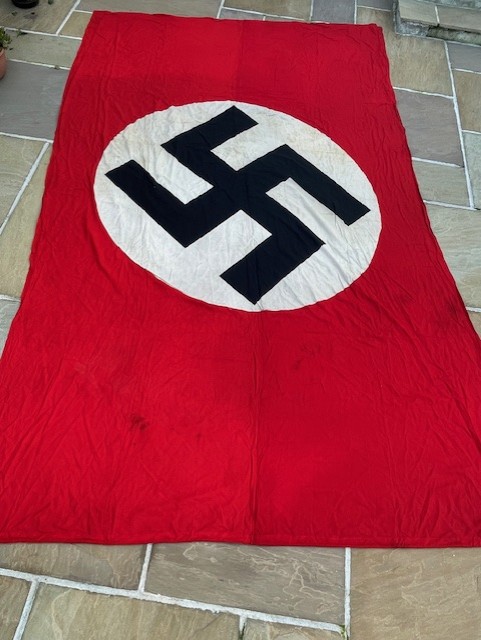 HUGE WWII GERMAN NSDAP PARTY BUILDING BANNER