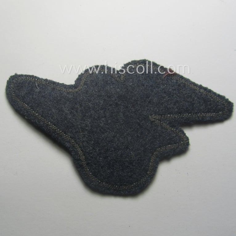 Minimally used, officers'-pattern, 'Luftschutz' (ie. RLB-) breasteagle being a neatly 'BeVo'-flat-wire'-woven example that is executed onto a bluish-coloured- and/or woolen-based background
