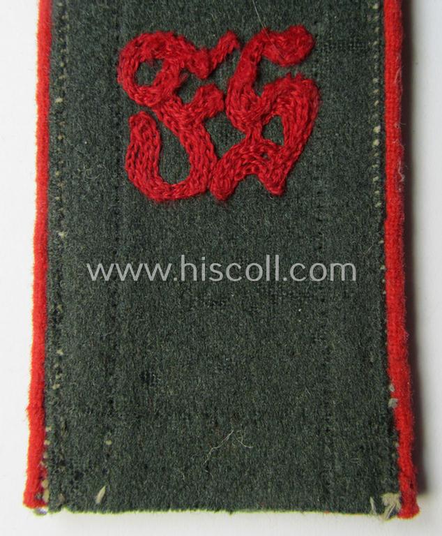 Attractive - albeit regrettably single! - early- (ie. pre-) war-period WH (Heeres) 'M36- o. M40'-pattern (rounded-style) 'cyphered', EM-type shoulderstrap as was intended for a: 'Soldat u. Mitglied einer Art.-Feuerwerker-Schule'