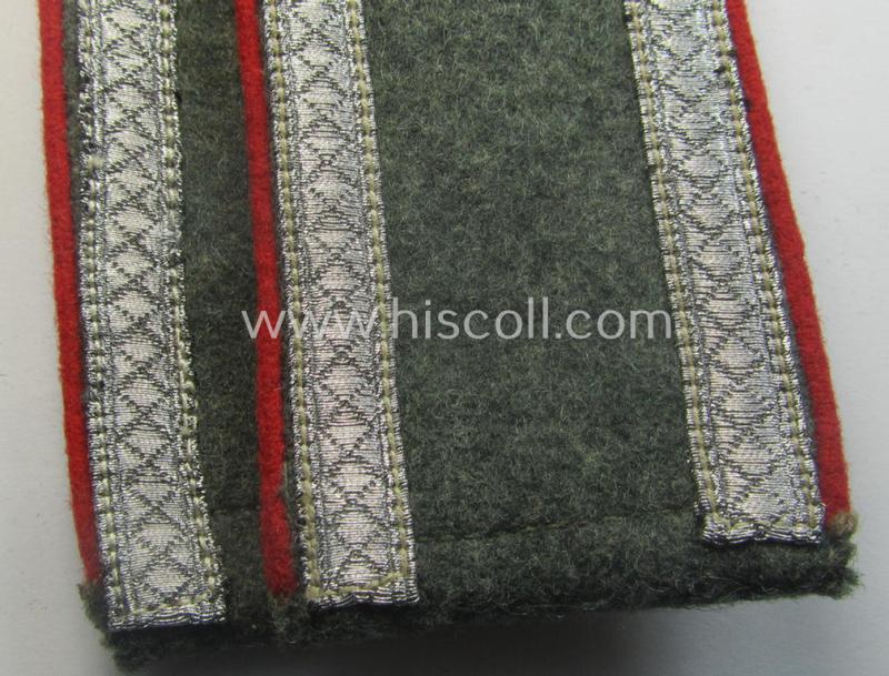 Pair of WH (Heeres) early- (ie. mid-) war-period- (ie. 'M40'- ie. 'M43'-pattern), 'standard-issued' NCO-type shoulderstraps: 'Unterwachtmeister eines (Sturm)Art.-Abts. o. Rgts.'