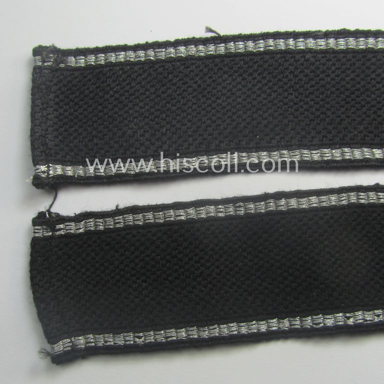 Moderately used- and/or worn Waffen-SS, 'RzM'-pattern, EM- (ie. NCO-) type cuff-title (ie. 'Ärmelstreifen') as was intended for a member of the: 5. SS-Panzer-Division "Wiking"