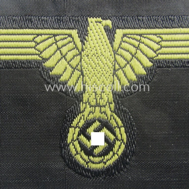 'SS' (ie. 'Waffen-SS') 'BeVo'-woven, EM- (ie. NCO-pattern) tropical-styled arm-eagle (ie. 'Tropen-Ärmeladler für Mannschaften u. Unterführer der Waffen-SS')