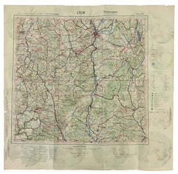 German LW Flightmap Lyon France