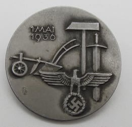 1 Mai commemorative badge. International worker's day Badge...