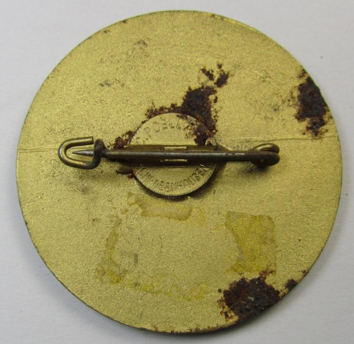 Multi-coloured enamelled - and truly very detailed! - so-called: 'Gauleistungsabzeichen 1943 in Gold des Standschützenverbandes Tirol-Vorarlberg' (as was awarded for the 'K.K.-Gewehr' (ie. 'Klein Kaliber-Gewehr')