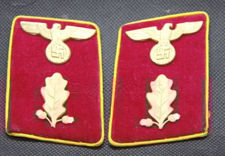 NSDAP Political Leaders Reichsleitung Abschnittsleiter Tunic Collar Tabs