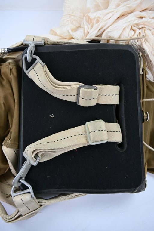 USAAF WW2 Named Irving Seat Type Parachute Harness Assembly