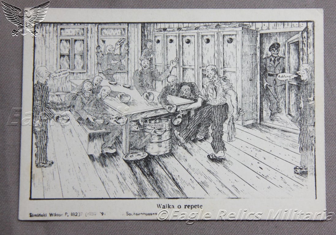 KL Sachsenhausen - 3 Postcards  by Artist Wiktor Siminski