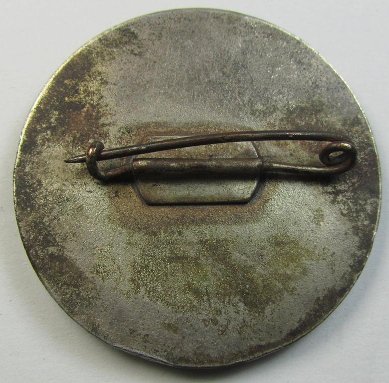 Attractive, DRK- (ie. 'Deutsches Rotes Kreuz'- or German Red Cross) related so-called: nurses'-brooch entitled: 'Freie Schwesternschaft' (being a just minimally used- and multi-coloured enamelled albeit non-maker-marked example)