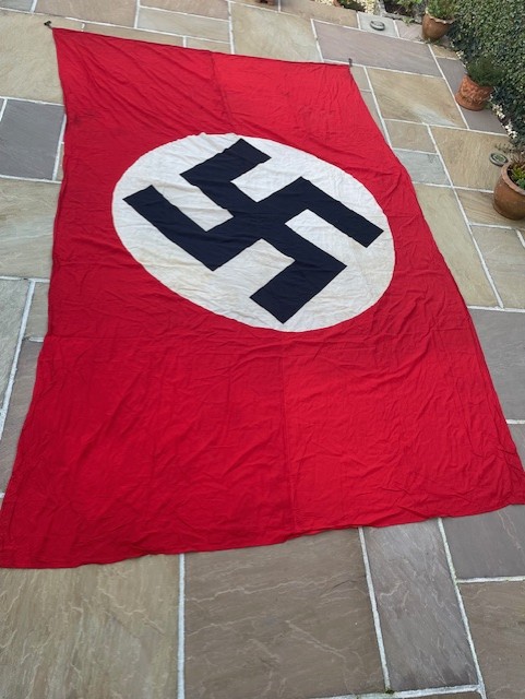 HUGE WWII GERMAN NSDAP PARTY BUILDING BANNER