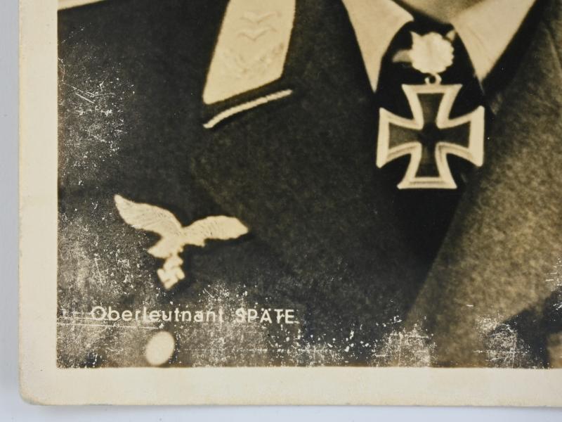 German LW Portrait Postcard 'Oberleutnant Spate'