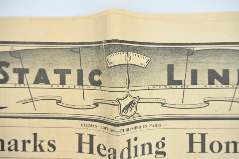 US WW2 82nd Airborne Division 505th PIR Newspaper 'Static Line'