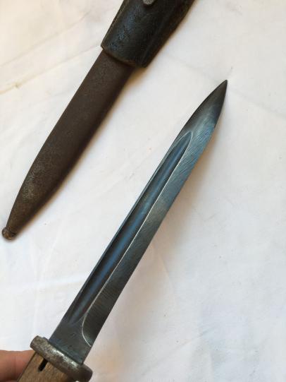 K98 Combat Bayonet with Leather Frog