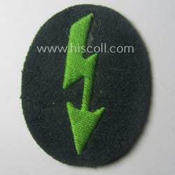 WH (Heeres) trade- and/or special-career-insignia ie. hand-embroidered 'signal-blitz'...