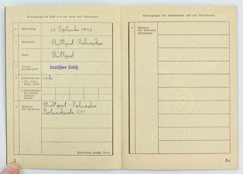 German Third Reich Workerspass