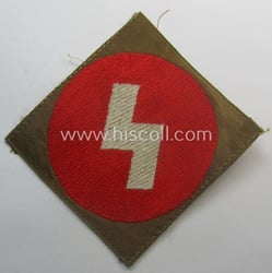 Moderately used, DJ (ie. 'Deutsches Jungvolk') arm-badge as...