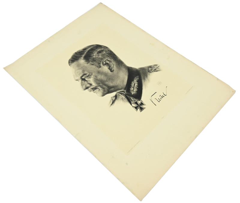 German Third Reich Litho 'Generalfeldmarschall Wilhelm Keitel' by Heinrich Kraus