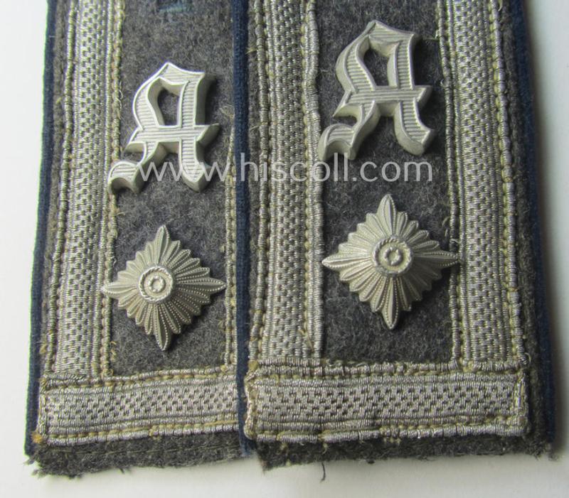 Pair of WH (LW) 'cyphered' NCO-type shoulderstraps as was intended for usage by a: 'Feldwebel einer Sanitäts-Abteilung und Mitglied einer Ärtzlichen Akademie der Luftwaffe'