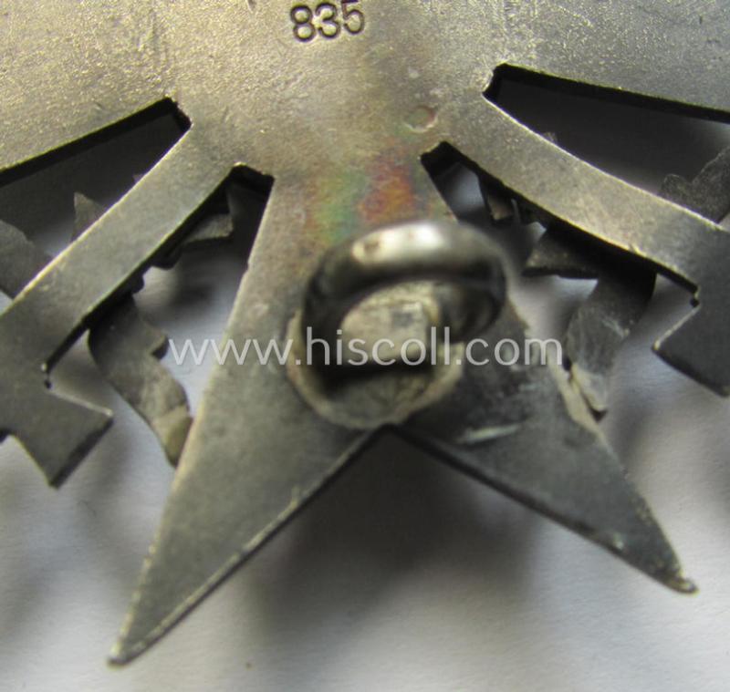 Stunning - just moderately worn but nevertheless rarely encountered! - 'Spanienkreuz mit Schwerten in Silber' being a clearly maker- (ie. '835'-) marked example that was produced by the maker (ie. 'Hersteller') 'Wilhelm Deumer'