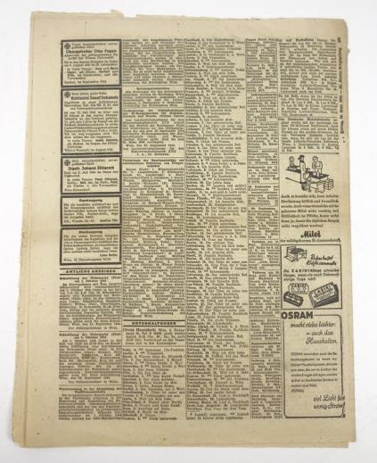 German Newspaper Kleine Wiener Kriegszeitung