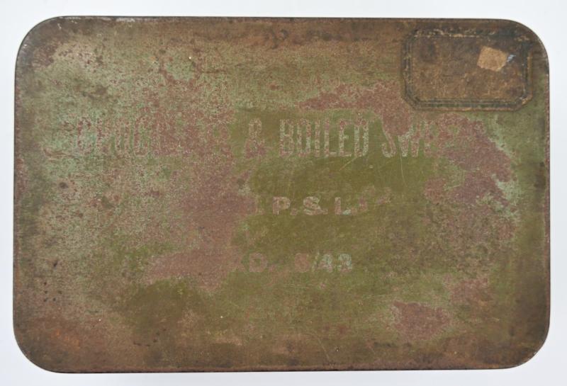 British WW2 Tin can of Chocolate & Boiled Sweets