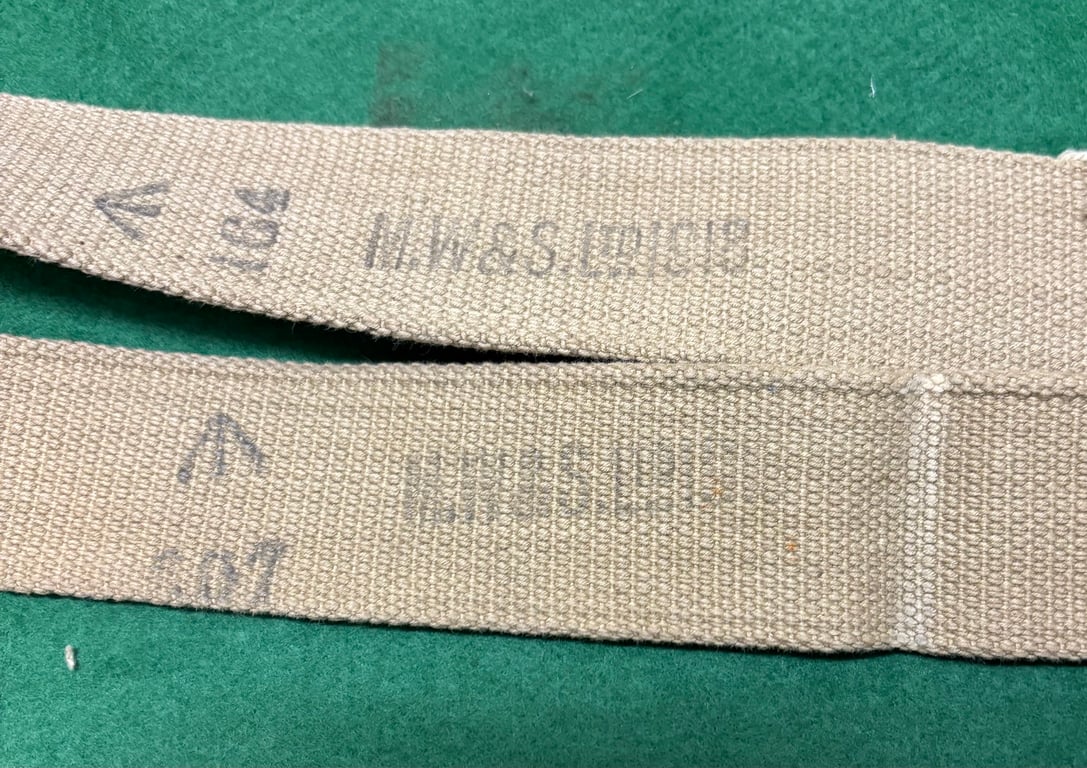 1908 Pattern Web Equipment Braces Secoind Issue both dated 1918