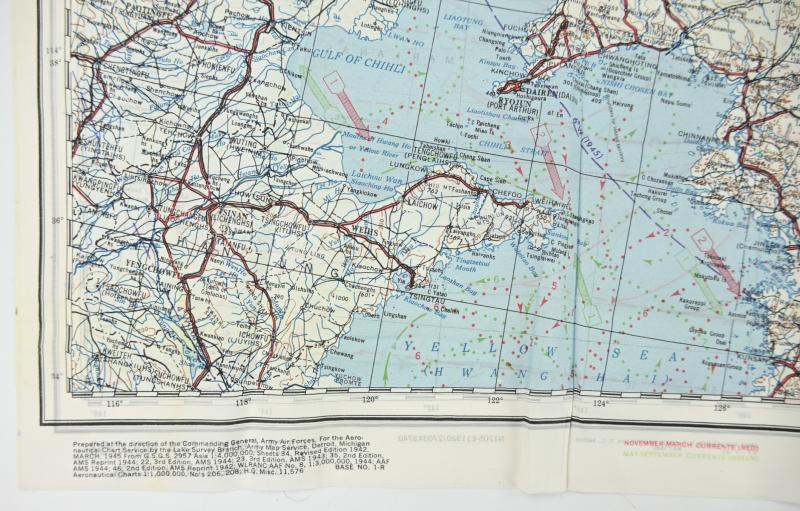 USAAF WW2 Escape Map 'Japan / East China Sea'