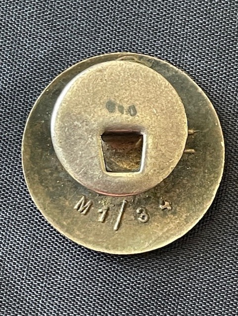 GERMAN WWII NSDAP LAPEL FIX ENAMEL PARTY BADGE M1/34 KARL WURSTER