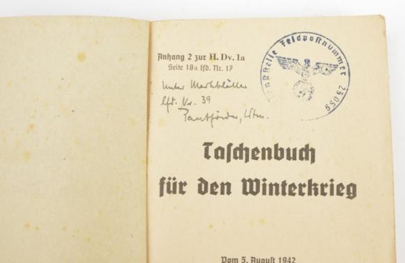 German Waffen-SS 'Winterbattle' pocketbook