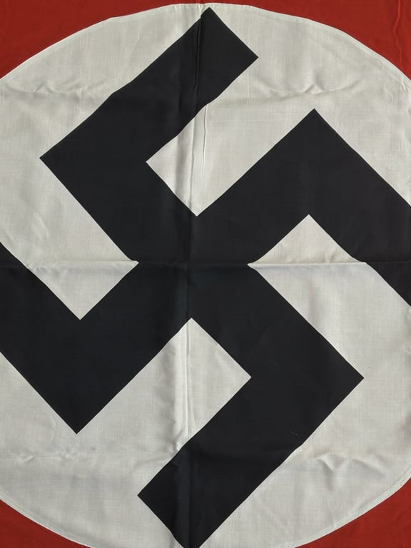 GERMAN WWII LARGE THIRD REICH NSDAP NAZI DOUBLE SIDED DRAPE