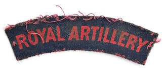 British WW2 Royal Artillery Shoulder Title