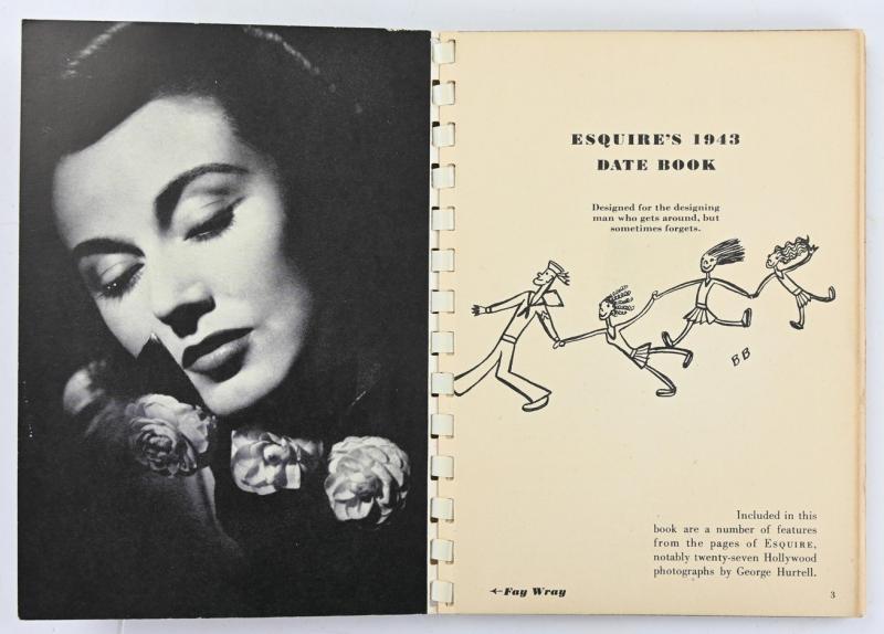 US WW2 Period Esquire's Date Book 1943