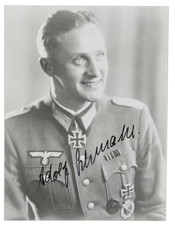Signature of Wehrmacht Heer KC Recipient 'Adolf Schmahl'