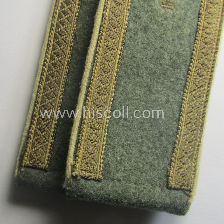 Pair of WH (Heeres) NCO-type (ie. 'M41- o. M43'-pattern) shoulderstraps: 'Uffz. eines Infanterie-Rgts.'