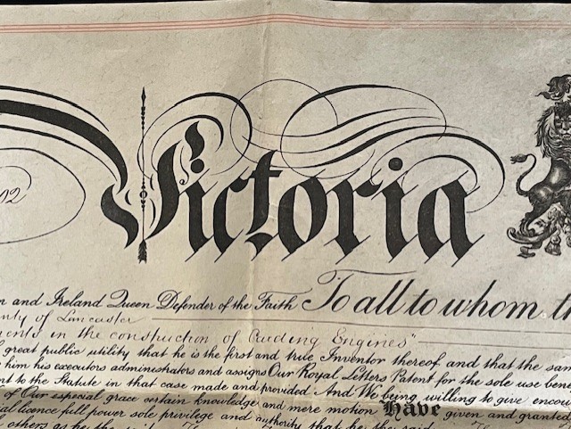 AUTHENTIC 1875 BOXED PATENT DOCUMENT SET WITH QUEEN VICTORIA GREAT WAX SEAL OF THE RELM.