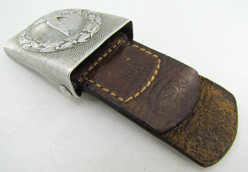 Luftwaffe Tabbed Alumium Belt Buckle ( 1937 LBA ) with Belt