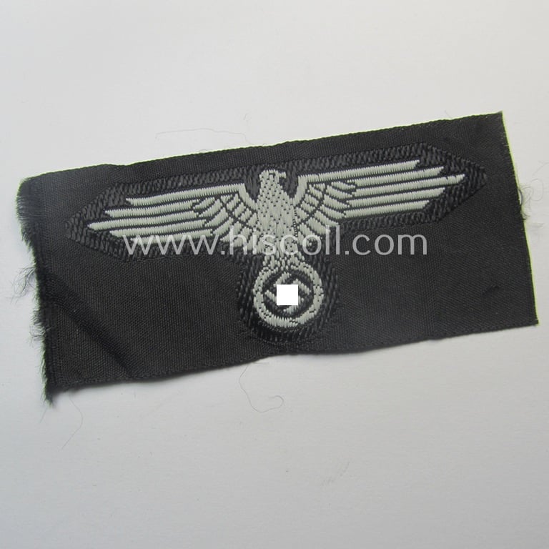 Superb, Waffen-SS, 'BeVo'-woven-style skull- and cap-eagle-set (ie. 'Totenkopf- u. Adler-Effektensatz für Schiffchen o. Einheitsfeldmütze')