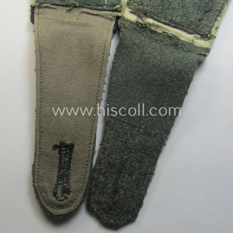 Pair of WH (Heeres) NCO-type (ie. 'M40'-pattern) neatly 'cyphered' shoulderstraps as was intended for usage by an: 'Unteroffizier einer Infanterie Lehr-Bataillons o. Rgts.'