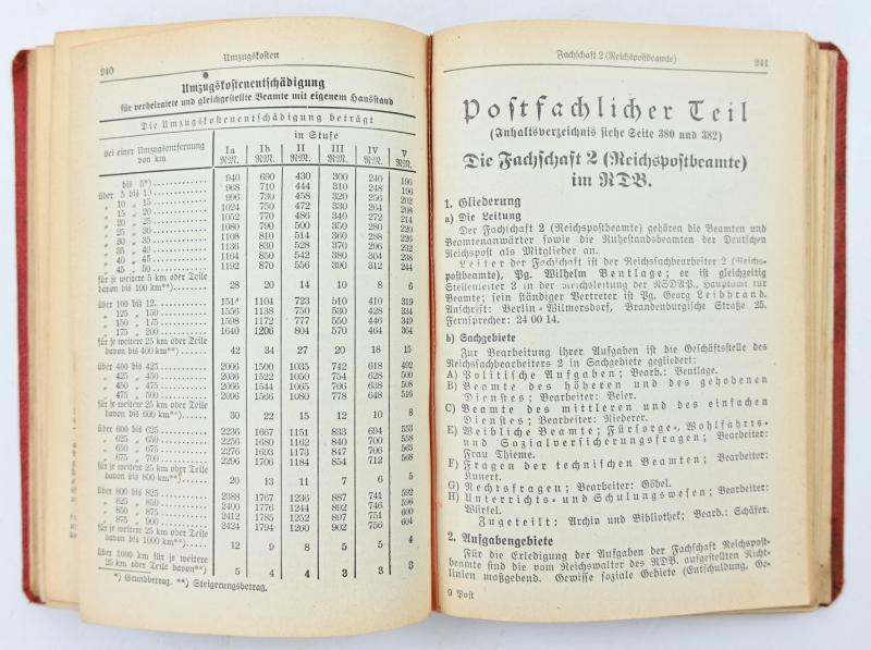 German RDB 1940 Pocket Kalender