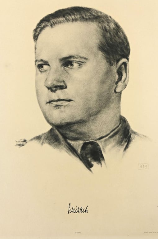 German Portrait Print/Litho of Baldur von Schirach by K.J.Böhringer